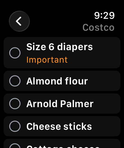 Quick access on Apple Watch